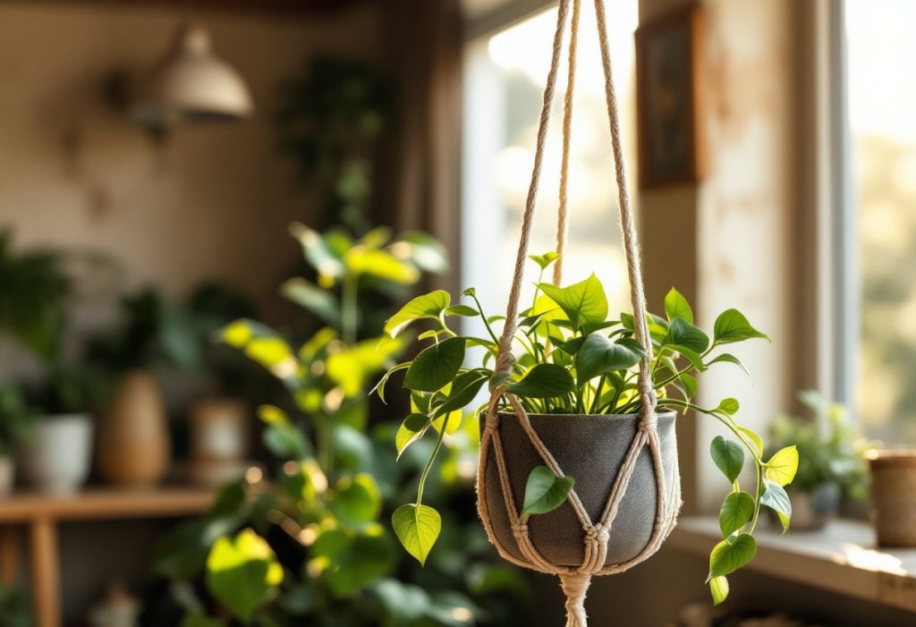 Comment fabriquer une suspension de plante en macramé : guide complet et facile