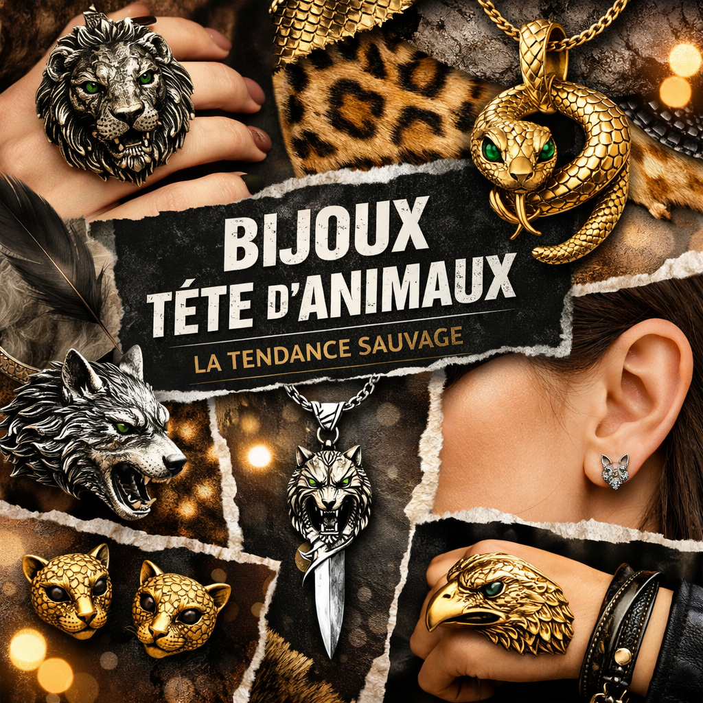 Bijoux avec tête d’animaux : la tendance sauvage qui fait craquer la mode