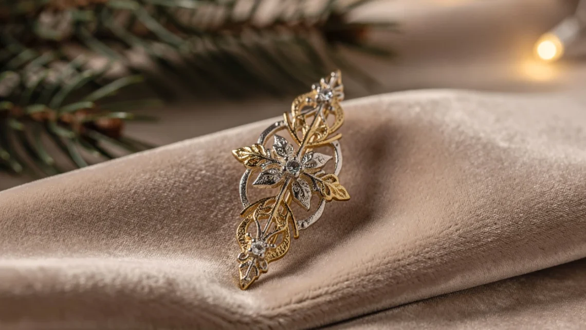 Festive mais pointue : la broche de noël qui modernise vos tenues de fin d’année