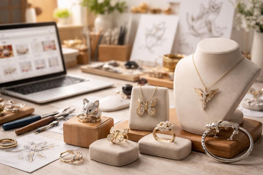 Bijouteries animalières et stratégies niche avec marketplaces Etsy et créateurs indépendants
