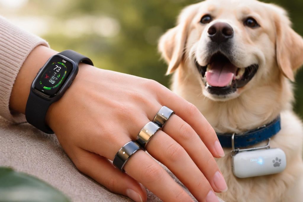 Les bijoux connectés avec smart rings Oura, bracelets Fitbit et pendentifs GPS pour animaux Tractive