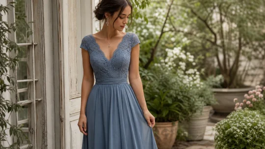 Quand les créateurs réinventent la robe bleue : les tendances défilé qui inspirent les demoiselles d&rsquo;honneur
