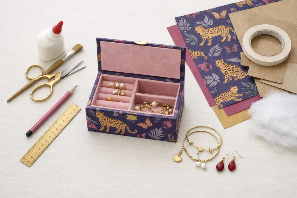 Fabriquer une boîte à bijoux en cartonnage : le tuto pas à pas