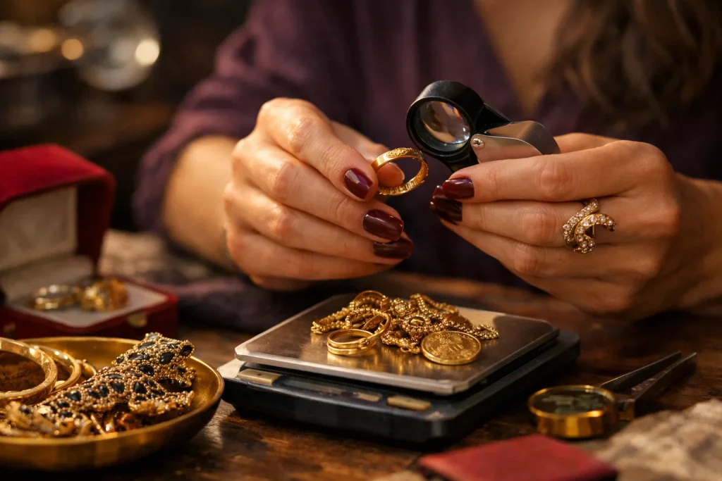 Revendre ses vieux bijoux en or : poinçons, cours de l&rsquo;or et pièges des comptoirs