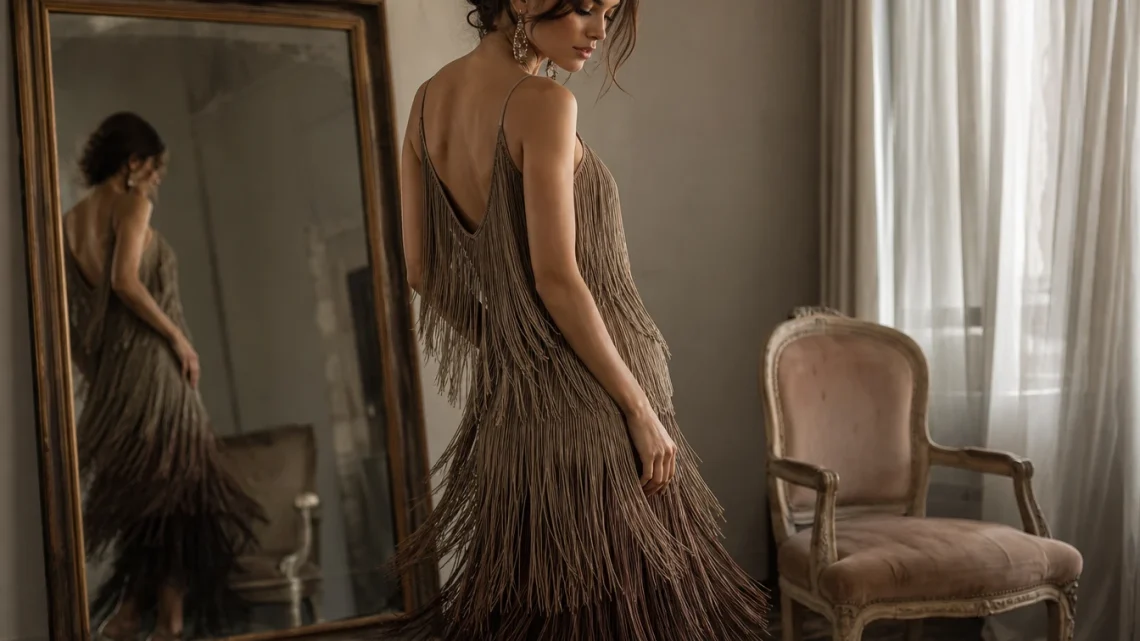 La robe à franges fait danser les tendances mode jusque dans nos dressings