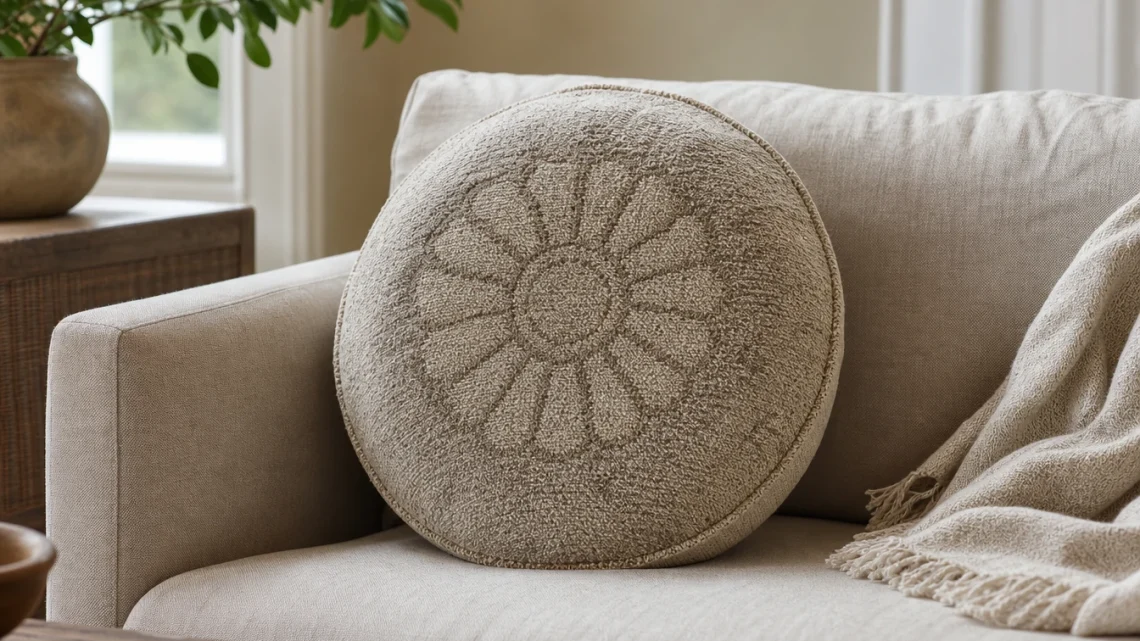 Coussin rond 45 cm : style, confort et astuces pour réussir sa déco