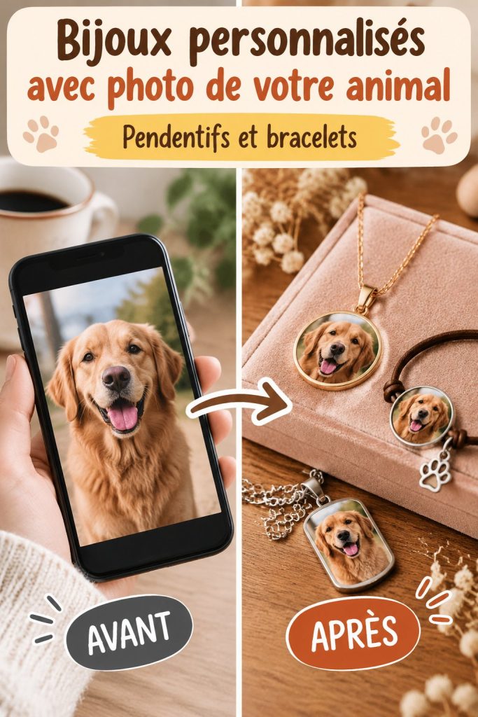 Bijoux personnalisés avec la photo de votre animal de compagnie