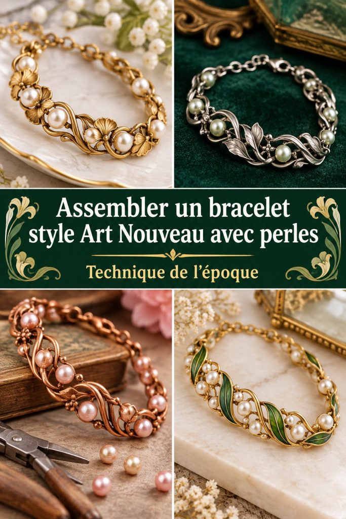 Assembler un bracelet style Art Nouveau avec perles