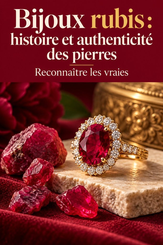Un bijou rubis étincelant sur fond élégant, mettant en valeur son authenticité et sa beauté.