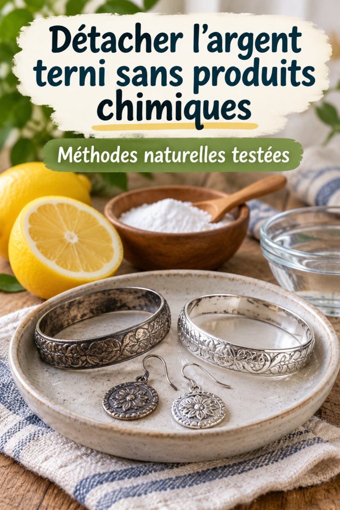 Bijoux en argent brillants sur un fond blanc après nettoyage naturel