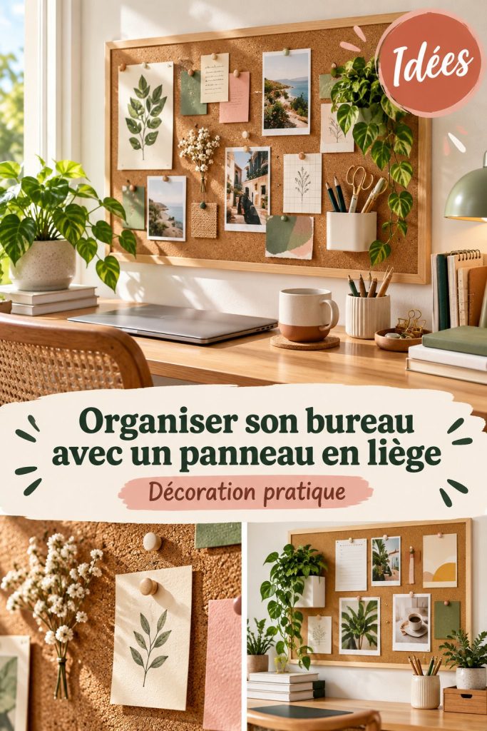 Organiser son bureau avec un panneau en liège